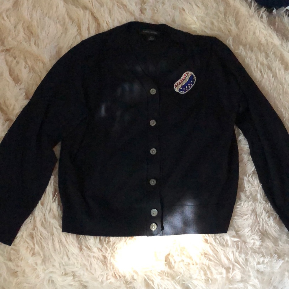 Marc Jacobs 100% Wool Blue Cardigan Medium